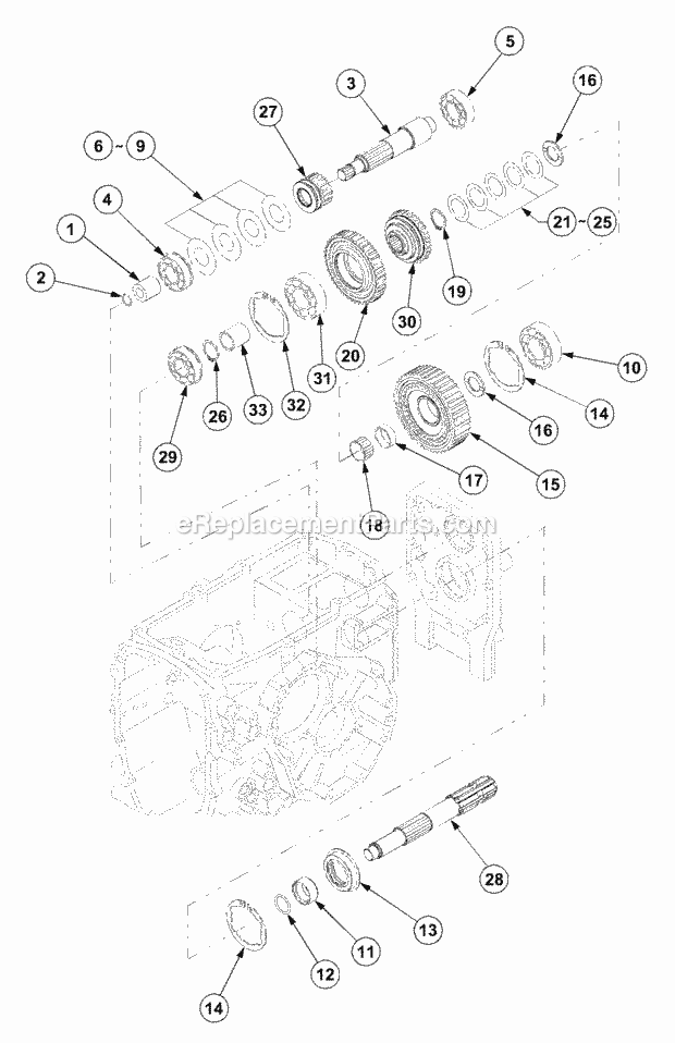 Transmission (Part 5) Diagram and Parts List for 7532 54AF44G-710, 54AH44G-710, 54AN44G-710 Cub Cadet Lawn Tractor